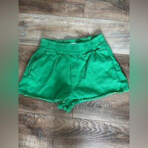 Women’s size medium green denim like  Zara Shorts!